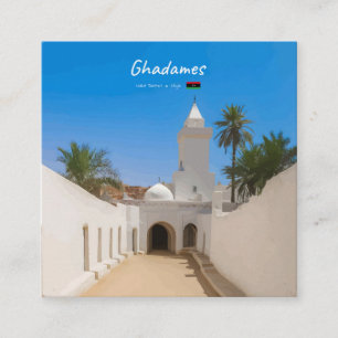Ghadames, Libië - Witte Moskee Vierkante Visitekaartje