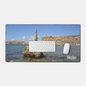 Ghajn Tuffieha Bay & Tower Stone Cairn Bureaumat (Keyboard & Muis)