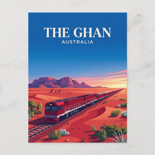 Ghan (Australisch Outback) Australië Briefkaart (Voorkant)
