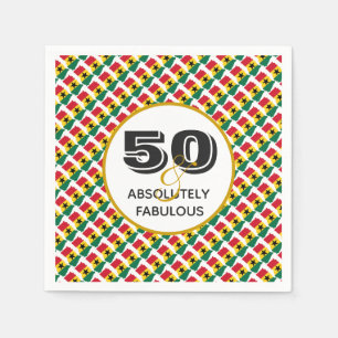 GHANA 50- en echt fabelachtig feestpapier Servet