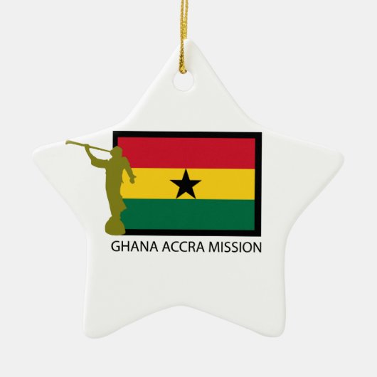 GHANA ACCRA MISSIE LDS CTR KERAMISCH ORNAMENT (Voorkant)