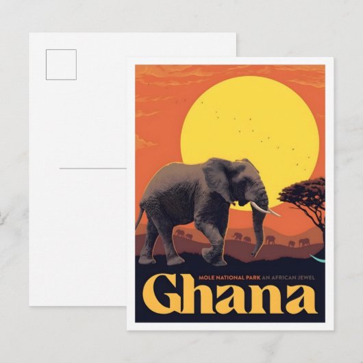 Ghana Afrika Reisreizen  Briefkaart (Voorkant / Achterkant)