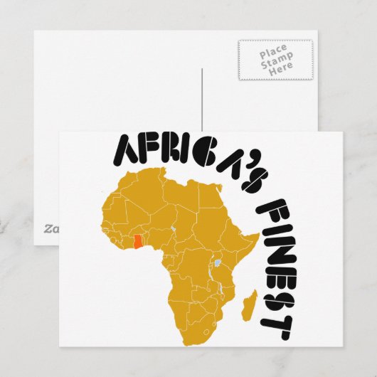 Ghana, Afrika's beste Afrikaanse kaart (Voorkant / Achterkant)
