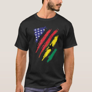 Ghana Amerikaanse gekweekte vlag VS Patriot Erfgoe T-shirt