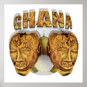 Ghana Ancient soccer football Kofi KolKalli giften Poster