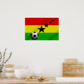 Ghana Black Stars Soccer vlag Poster (Keuken)