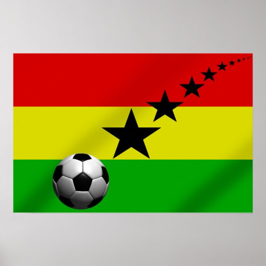 Ghana Black Stars Soccer vlag Poster (Voorkant)