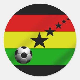 Ghana Black Stars Soccer vlag Ronde Sticker