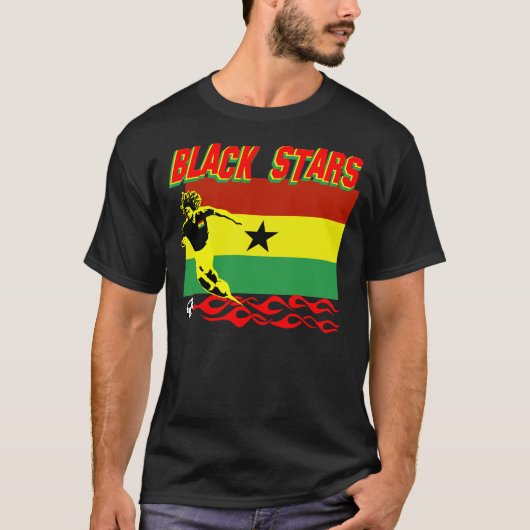 Ghana Black sterren T-shirt (Voorkant)