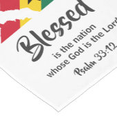 GHANA Blessed Nation Christelijke scripts Korte Tafelloper (Hoek)