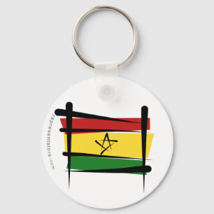 Ghana Brush Flag Sleutelhanger