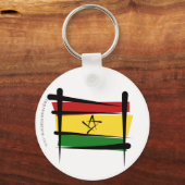 Ghana Brush Flag Sleutelhanger (Voorkant)