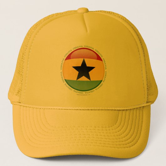 Ghana Bubble Flag Trucker Pet (Voorkant)