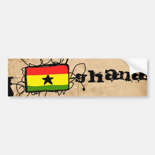 Ghana Bumpersticker (Voorkant)