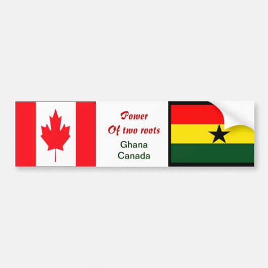 ghana canadese bumpersticker (Voorkant)