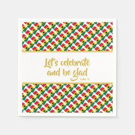 GHANA Christelijke aangepaste feestdag papier Servet