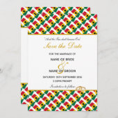 GHANA Christelijke Bruiloft Viering Save The Date (Voorkant / Achterkant)