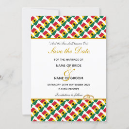 GHANA Christelijke Bruiloftsvoltrekking Save The Date