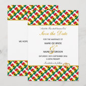 GHANA Christelijke Bruiloftsvoltrekking Save The Date (Voorkant / Achterkant)