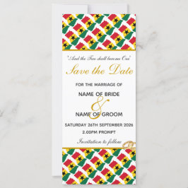GHANA Christelijke Huwelijksviering Save The Date