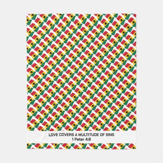 GHANA Christelijke ScriptLOVE HOESJES Fleece Deken (Voorkant)