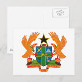 Ghana Coat of Arms Briefkaart (Voorkant / Achterkant)
