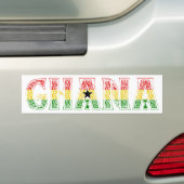 Ghana Colors design! Bumpersticker (Op auto)