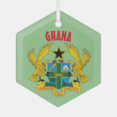 Ghana Custom Glass Orname Glas Ornament (Voorkant)
