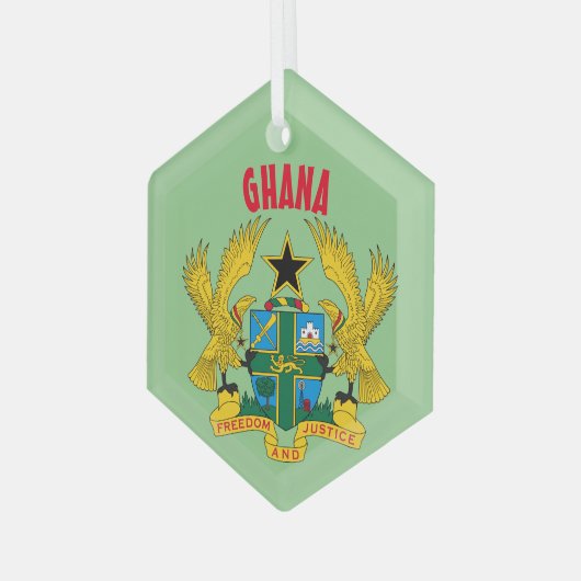 Ghana Custom Glass Orname Glas Ornament (Voorkant links)