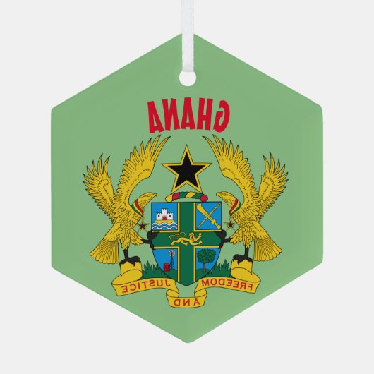 Ghana Custom Glass Orname Glas Ornament (Achterkant)