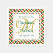 GHANA Custom Monogram Wedding Celebration Paper Servet (Voorkant)