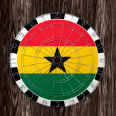 Ghana Dartboard en Ghanese vlag/spelraad Dartbord
