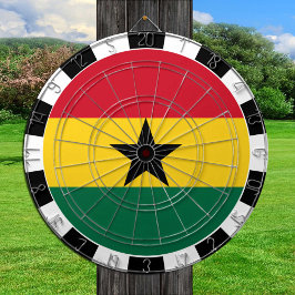 Ghana Dartboard en Ghanese vlag/spelraad Dartbord