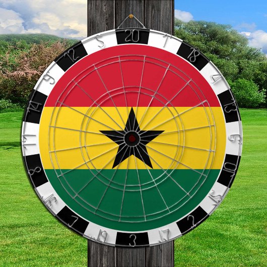 Ghana Dartboard en Ghanese vlag/spelraad Dartbord