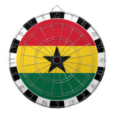 Ghana Dartboard en Ghanese vlag/spelraad Dartbord (Voorkant)
