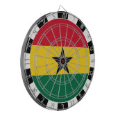 Ghana Dartboard en Ghanese vlag/spelraad Dartbord (Voorkant Links)