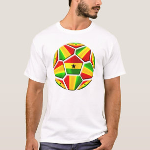 Ghana De zwarte sterren voetbal Ghanese vlaggen T-shirt
