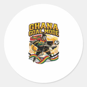 Ghana Doel Modus Skelet Aanvaller Naties Streetwea Ronde Sticker