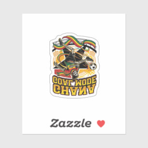 Ghana Doel Modus Skelet Aanvaller Naties Streetwea Sticker