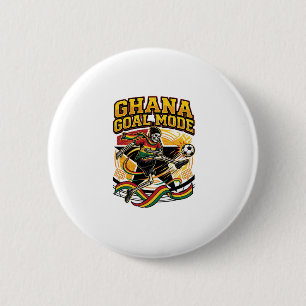 Ghana Doelmodus Skelet Aanvaller Naties Streetwear Ronde Button 5,7 Cm