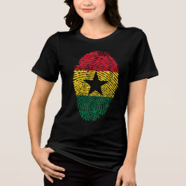 GHANA Duim Speciale Gift Zwart Toeristische Klassi Tri-Blend Shirt