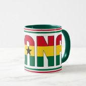 Ghana Eilanden Nationale Vlag Patriottische Koffie Mok (Voorkant rechts)