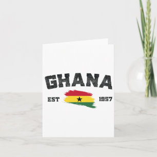 Ghana Est. 1957 Ghanese vlag Onafhankelijkheidsdag Kaart