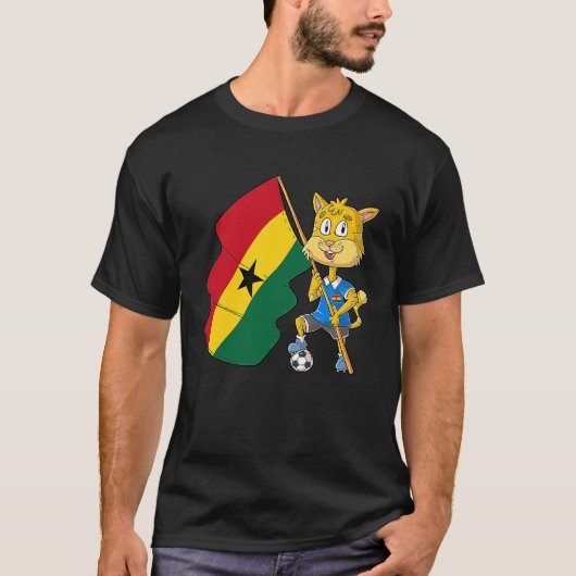 Ghana Fan Cat T-shirt (Voorkant)