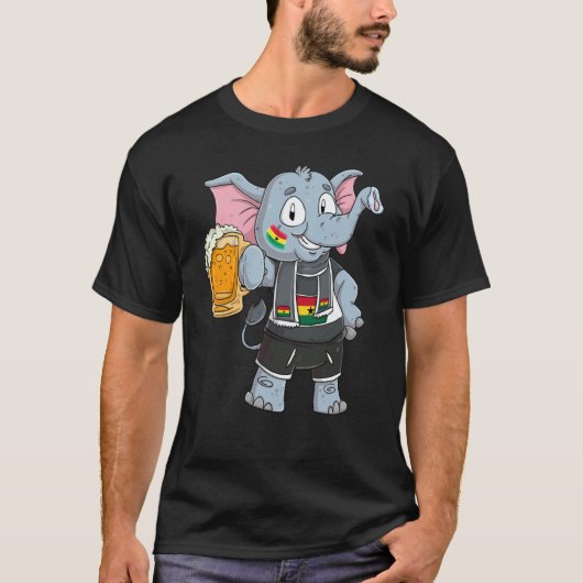 Ghana Fan Elephant T-shirt (Voorkant)