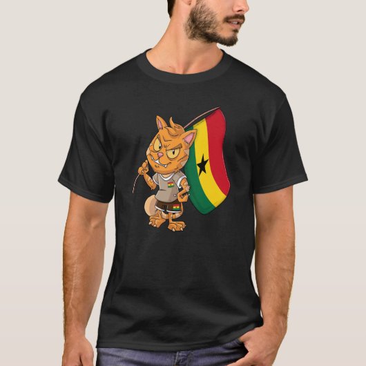 Ghana Fan Kat T-shirt (Voorkant)