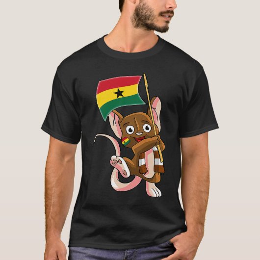 Ghana Fan Mouse T-shirt (Voorkant)