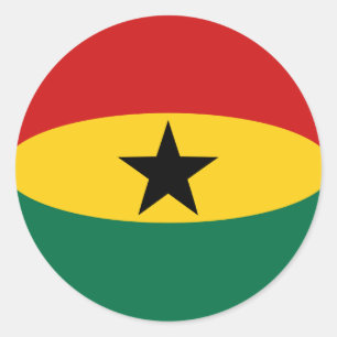 Ghana Fisheye Vlag Sticker