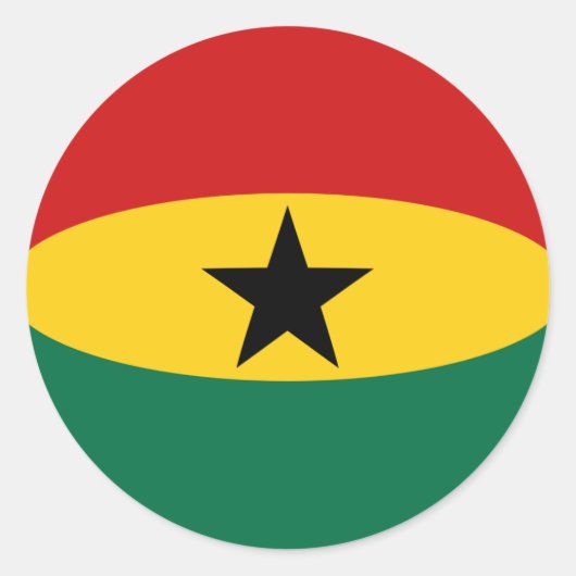 Ghana Fisheye Vlag Sticker (Voorkant)