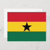 Ghana Flag Afrika Briefkaart (Voorkant / Achterkant)